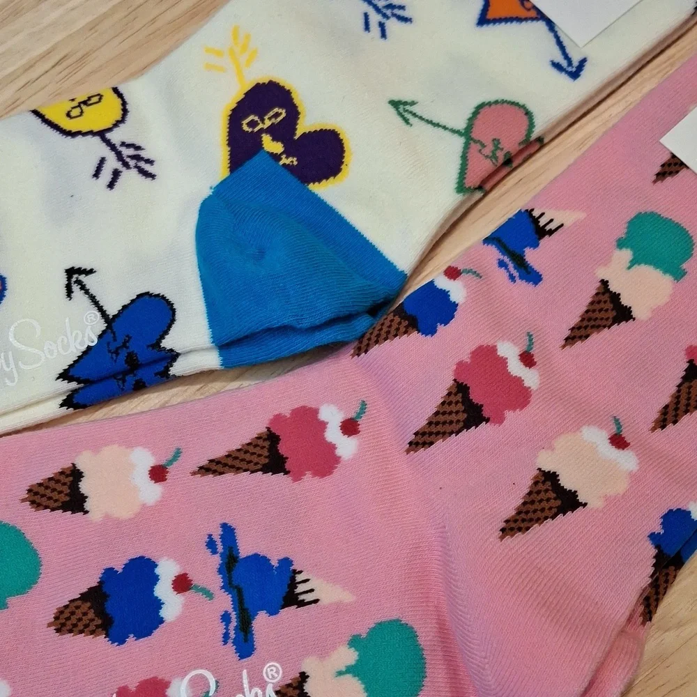 Ice Cream & Heart Happy Socks Bundle